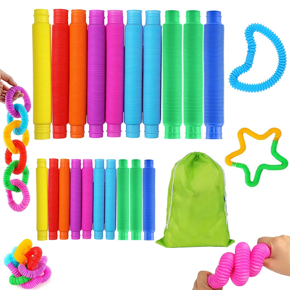 Amazon | ポップチューブ POP TUBE 20本セット 収納袋付き チューブ